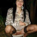 Brunette Masha in public