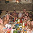 Girls have fun at party before wedding