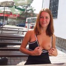 Busty Ivette at public