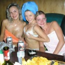 Group of girls in sauna