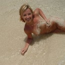 Nude Lena on the beach