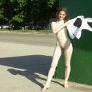 Russian teen naked on the streets