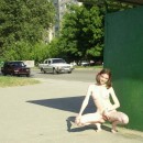 Russian teen naked on the streets