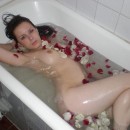 Brunette with nice body in the bath