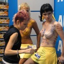 Body art on public car show