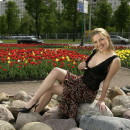 Sexy russian girl shows pussy at public