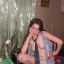 Sweet russian teen with nice body posing at home