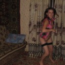 Sweet russian teen with nice body posing at home