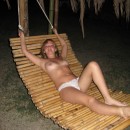Horny russian milf posing totally naked at outdoors on vacation