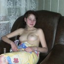 Nice amateur russian teen with sweet boobs at home