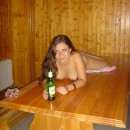Lovely russian teen with amazing boobs posing in sauna