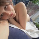 Very lovely russian teen with sweet boobs posing outdoors and at home