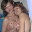 Four amateur teen girls touching each other boobs