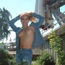 Crazy russian teen walks nude at public park