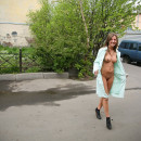 Russian chick flashes her body at public places
