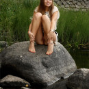 Skinny russian babe with small tits, but very big pussy lips