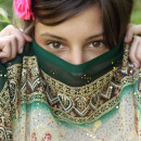 Skinny teen with small tits masturbates in the woods