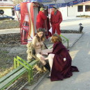 Shameless russian lesbians playing with pussy in front of strangers