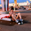 Crazy russian Mila S undressing in very centre of city