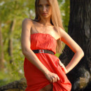 Young russian beauty in the woods