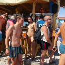 Hot naked girl at very public non-nude beach