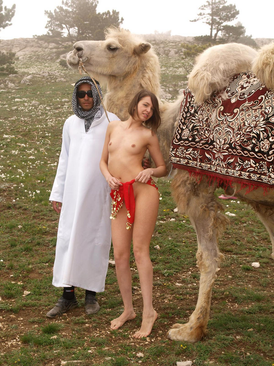 Naked Calla A on the camel — Russian Sexy Girls