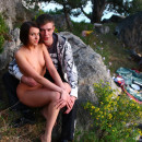 Calla A on a picnic with strangers