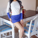 Carmen Summer bares her sexy, tight body as she performs an erotic striptease on the   table.