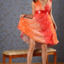 Russian teen Jenny D undressing first time