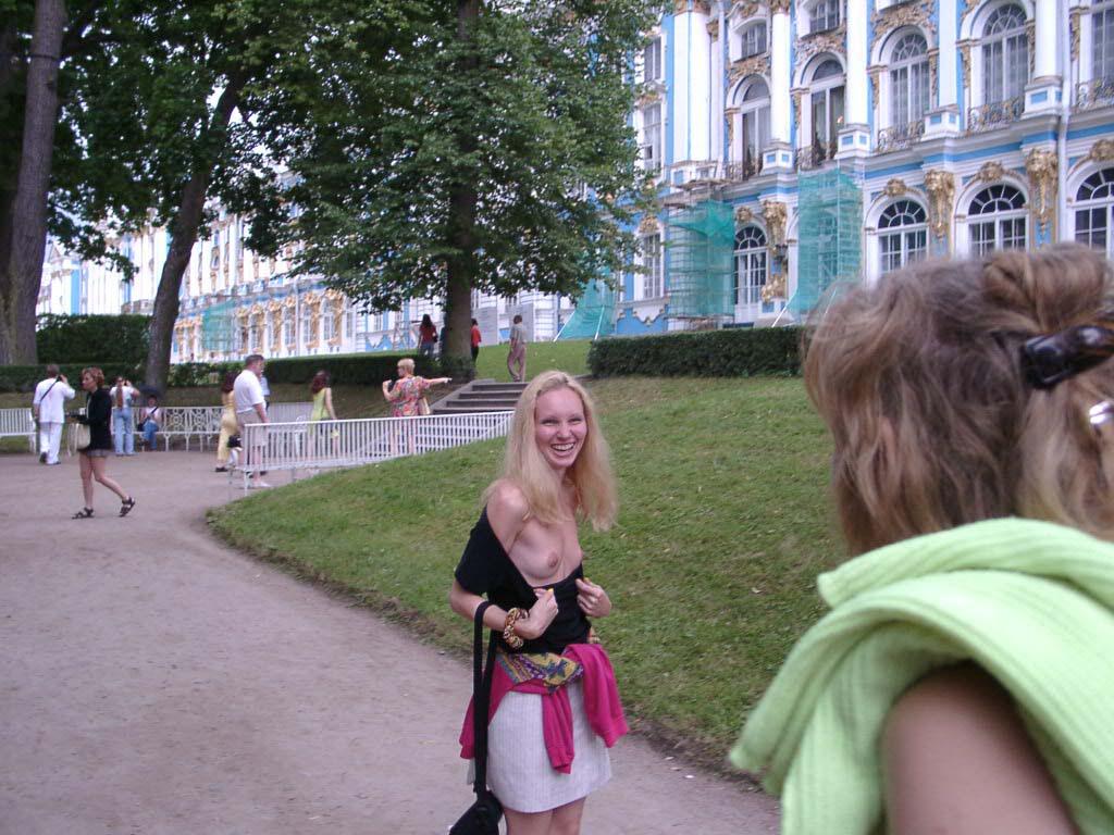 Crazy russian amateur exhibitionist flashes at very public placess — Russian Sexy Girls pic