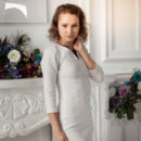 Sanna sensually poses on the couch baring her tight body and unshaven pussy.