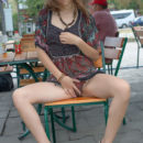 Crazy teen girl loves to flash at public places