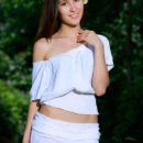 Like a muse or woodland nymph, Belonika’s elegant beauty, sweet smile, and nubile body stands out in the verdant surroundings