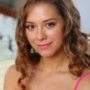 Olya Fey flaunts her sweet pussy as she strips her sexy, pink lingerie.