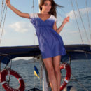 Hot babe on the yacht is always awesome