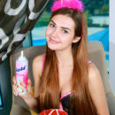 Cute and charming Georgia celebrates her debut with a special striptease