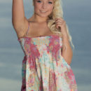 Melissa A strips her flowery dress as she bares her smoking hot body in the   outdoors.