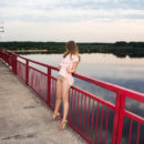Amateur girl Alexxxa upskirt on the bridge