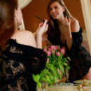 Lauren Swift flaunts her meaty ass and smooth pussy in front of the camera.