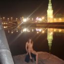 Old photos of russian girl Ulia at streets and in car