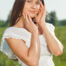 Sexy Vanda B, strips her flowing white dress as she flaunts her smoking hot body with beautiful breasts in the outdoors.