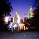 Crazy russian blonde walks nude at night Moscow streets