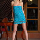 Blue-eyed beauty Barbara D showing off her smooth body and pink assets.