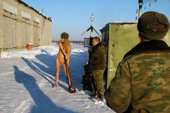 Nude russian girl Sveta S exposes at military facility