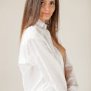 Sunshine strips her white polo shirt with matching a sexy lingerie panty and dazzles us with her alluring beauty and stunnig body.