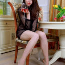 Newcomer Eva Amari shows off her pink nipples and meaty ass as she poses on the table.