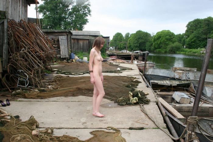 Naked Julia R at fisherman village
