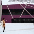 Crazy russian girl Galya undresses in front of cinema
