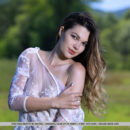 Newcomer Stefania Beatty strips on the field as she flaunts her gorgeous tits and curvy hips.