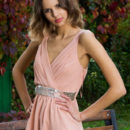 Sandra Lauver slowly works her way out of her pretty dress to play around naked on a park bench